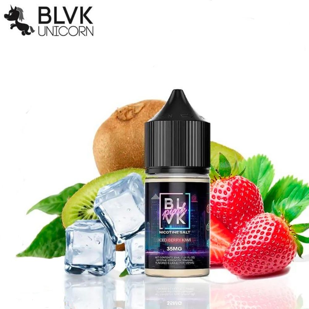 BLVK Pink Nic Salt 30ml - 35mg Iced Berry Kiwi