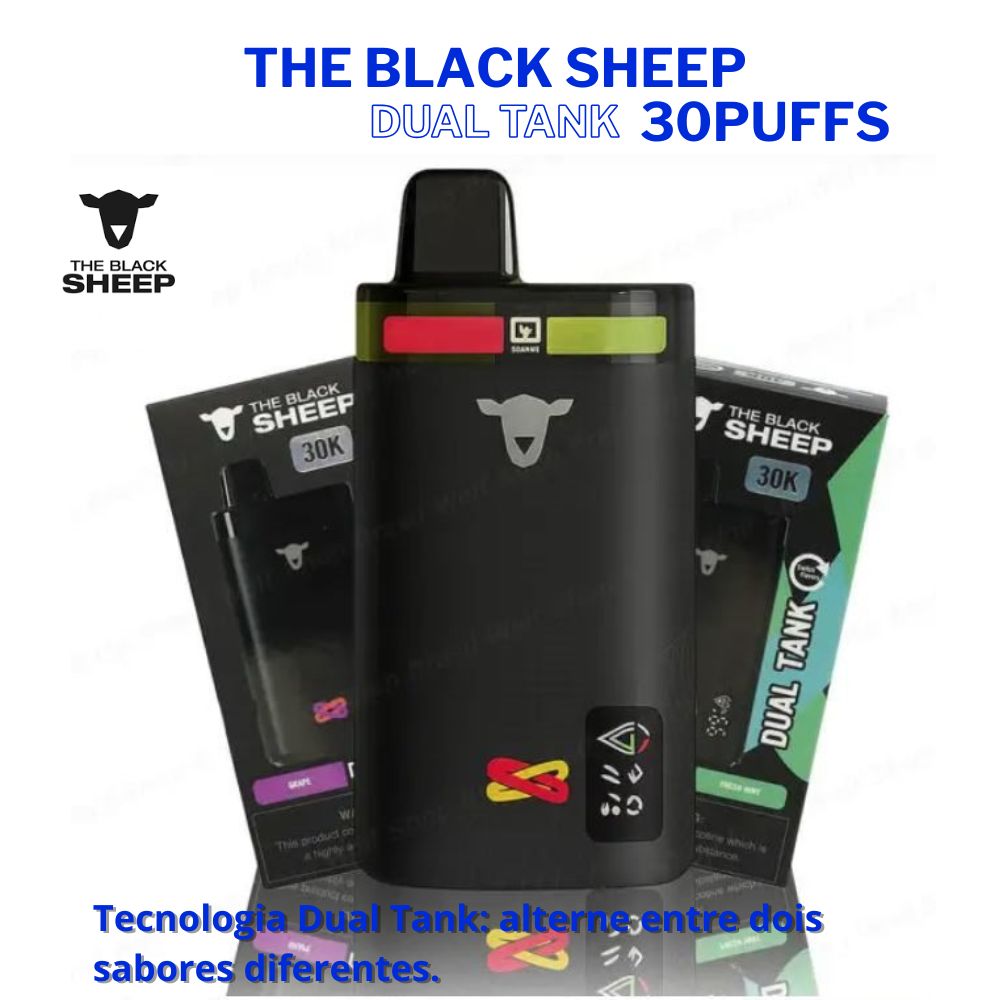 Black-Sheep-Dual-Tank-30k:  Menthol + Mango Peach Watermelon