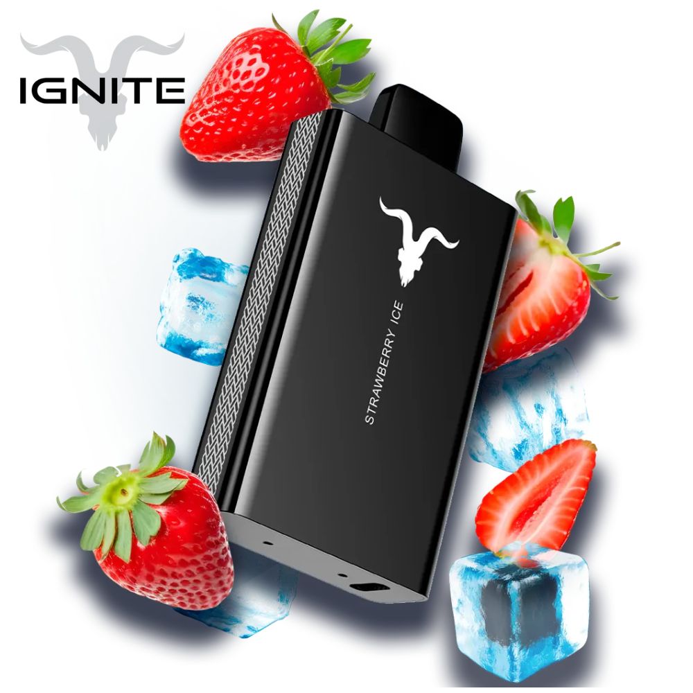 Pod descartável Ignite V80 Strawberry Ice Vape 8000 Puffs com bateria recarregável e entrega gratuita para Balneário Camboriú e Itajaí