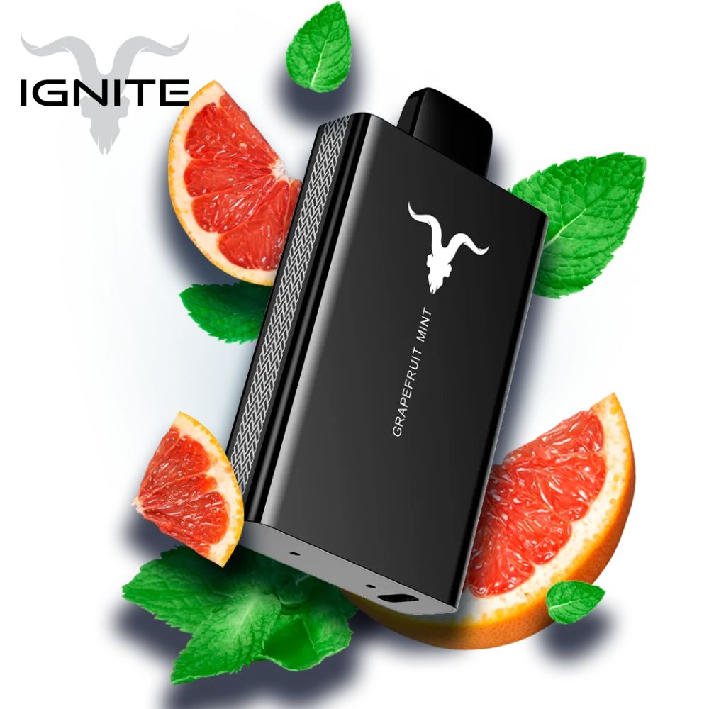Pod descartável Ignite V80 Grapefruit Mint Vape 8000 Puffs com bateria recarregável e entrega gratuita para Balneário Camboriú e Itajaí
