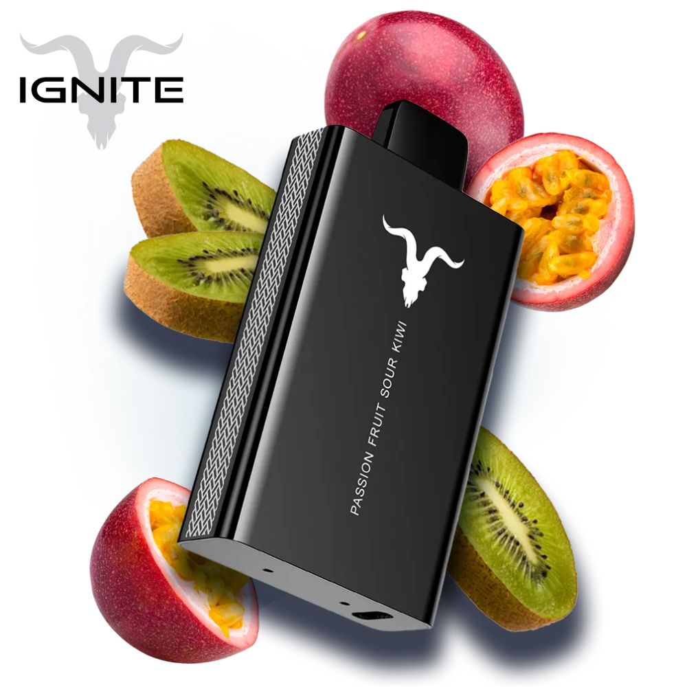 Pod descartável Ignite V80 Passion Fruit Sour Kiwi Vape 8000 Puffs com bateria recarregável e entrega gratuita para Balneário Camboriú e Itajaí