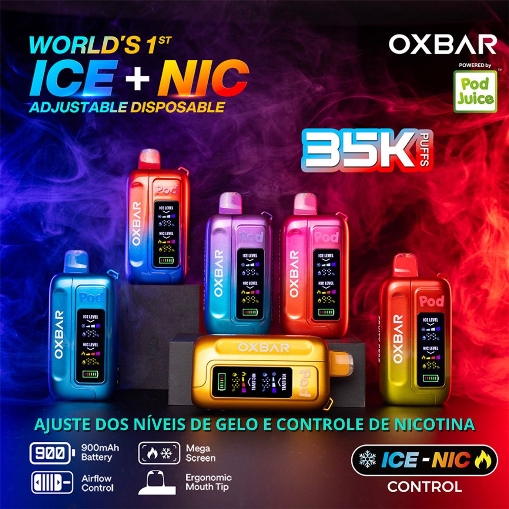 Oxbar Pod Descartável Ice-Nic Control 35000 Puffs