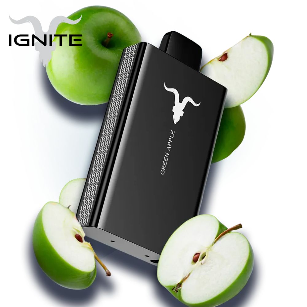Pod descartável Ignite V80 Green Apple Vape 8000 Puffs com bateria recarregável e entrega gratuita para Balneário Camboriú e Itajaí