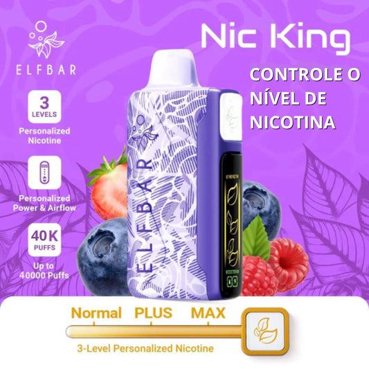 Elfbar Pod Descartável Nic King 40k - 40000 Puffs