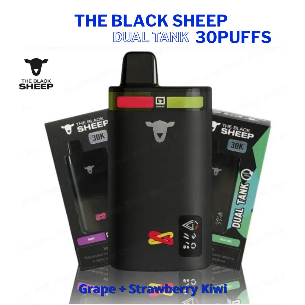 Black-Sheep-Dual-Tank-30k: Grape + Strawberry Kiwi